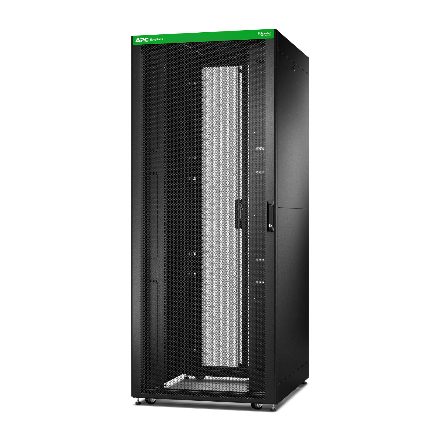 APC Easy Rack 800mm/42U/800mm with Roof Side panel castors feet and 4 Brackets No Bottom black | ER8282