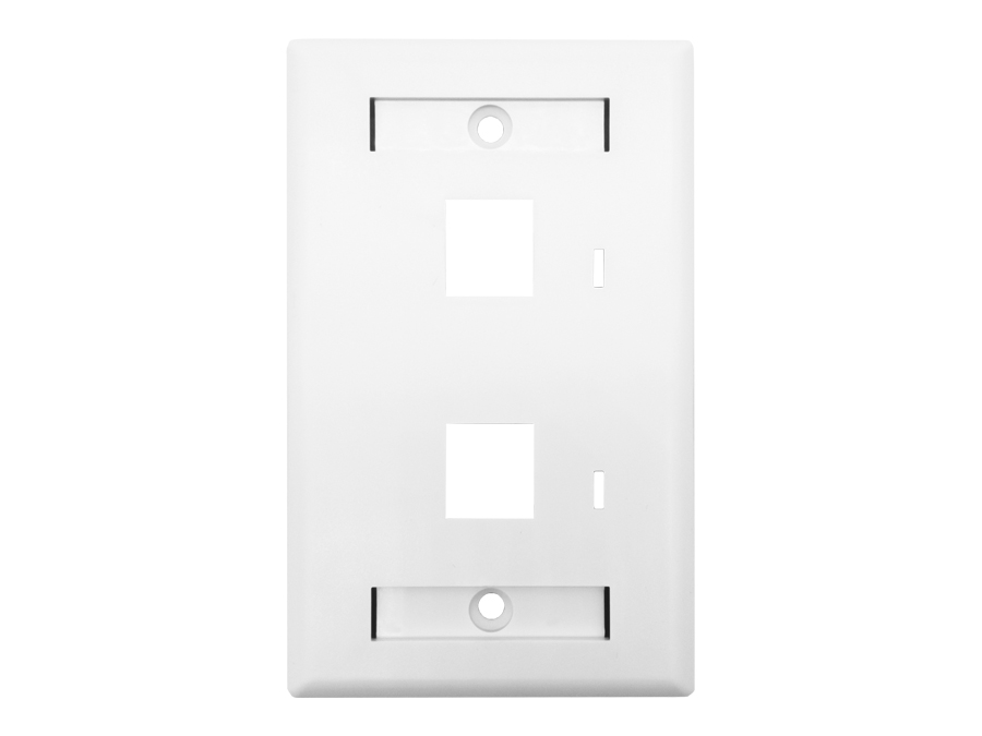 Linkbasic Two Port Faceplate 115 x 70mm - (50 Per Pack) | LB-FM2