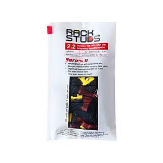 Rackstuds Rack Mount Fasteners – 2.2 mm, 20-Pack (Red)