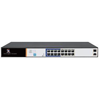 Scoop 16 Ports Gigabit AI PoE (150 W)2 x SFP Slots Switch