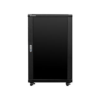 Linkbasic 18U Standing Server Cabinet, 600 mm Depth, 2 Fans, 2 Shelves, Flat-Packed