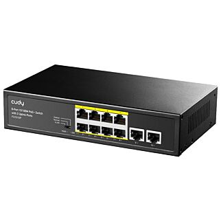 Cudy 10 Ports, with 8 Ports PoE (115 W)Switch FS1010P