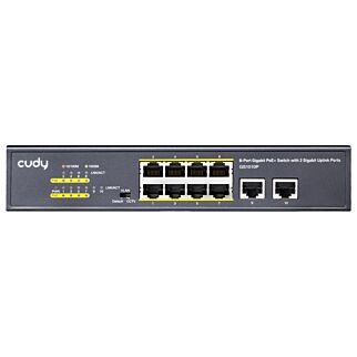 Cudy 10-Port Gigabit PoE Switch, with 8 PoE Ports - Delivering Power and Connectivity GS1010P