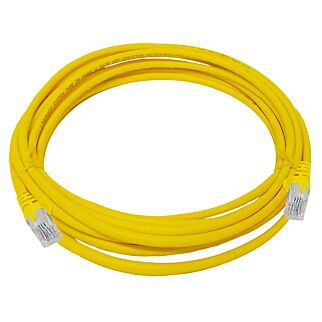 CAT5e 5 Meter UTP Patchleads / Flyleads | Yellow - (10 Per Pack)
