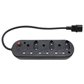Multi Plug 3x16A 3x5A 0.5m IEC Cord Black