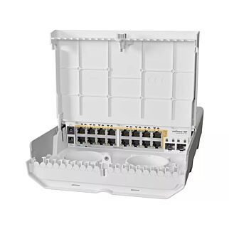 MikroTik netPower 16P 16 PoE Output 2 SFP+ Outdoor Switch