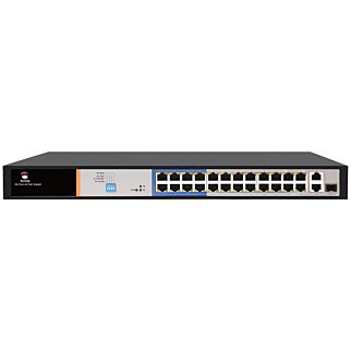Scoop 24 Ports Fast Ethernet AI PoE (250 W)2 Gigabit 1 x SFP Slots Switch
