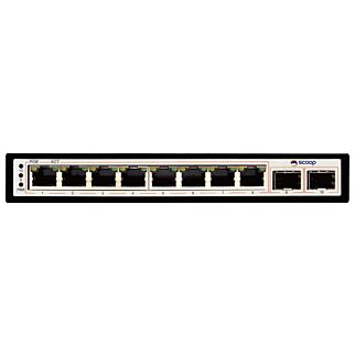 Scoop 8 Ports Gigabit AI PoE (96 W)2 x SFP Slots Switch