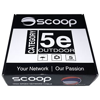 Scoop 100m Box Cat5e Outdoor FTP CCA Network Cable