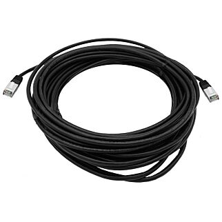 CAT5e 15M Shielded UV Protected Patchleads / Flyleads | Black - (10 Per Pack)