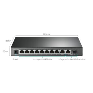 TP-Link 10-Port Gigabit Easy Smart Switch, with 8-Port PoE+