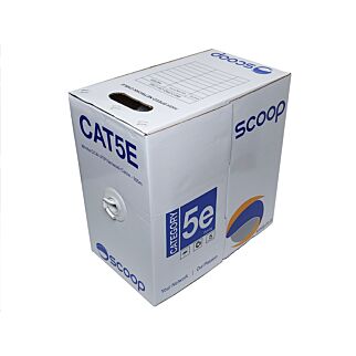 305m Box Cat5e CCA White UTP Network Cable