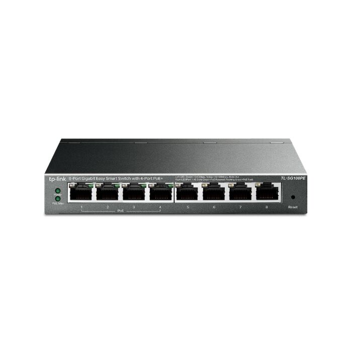 TP-Link 8-Port Gigabit Easy Smart Switch with 4-Port PoE+ | TL-SG108PE