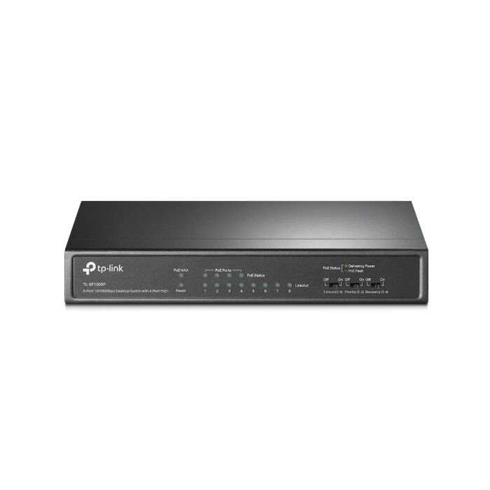 TP-Link 8-Port 10/100 Mbps Desktop Switch with 4-Port PoE+ | TL-SF1008P