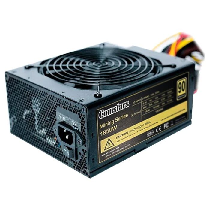 Comstars - 1850W ATX Power Supply - Continuous power output for Mining Rigs