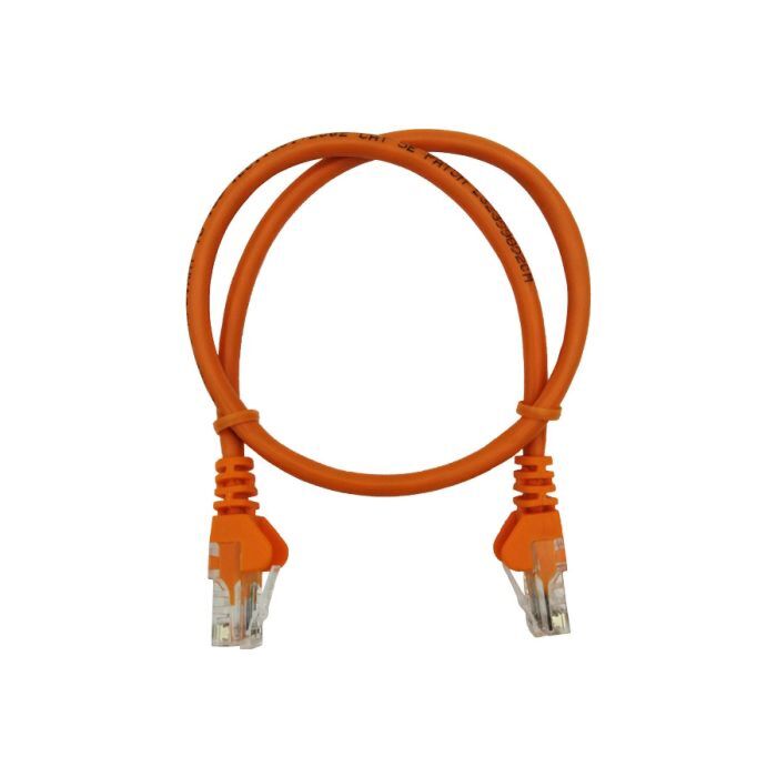 50cm UTP Cat5e Flylead Orange - (10 Per Pack)
