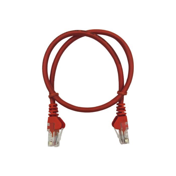 50cm UTP Cat5e Flylead Red - (10 Per Pack)