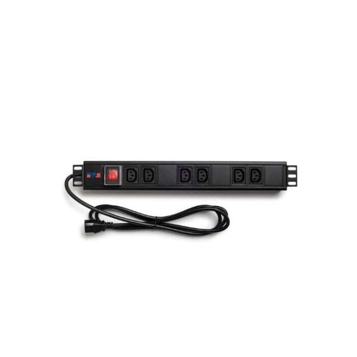 6-Way C13 IEC PDU – IEC C13 Plug | Network Rack Power Strip