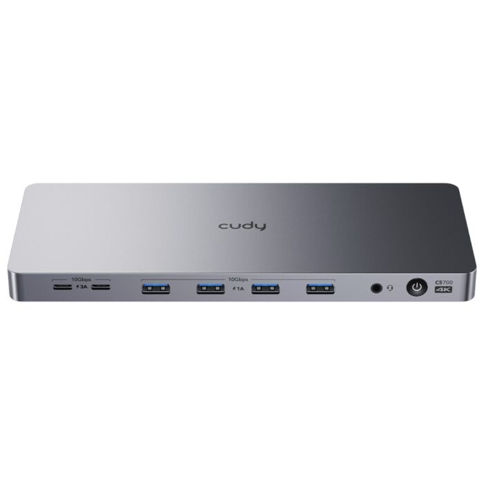 Cudy Dual 4K 10Gbps USB-A & USB-C Gigabit Ethernet Docking Station 