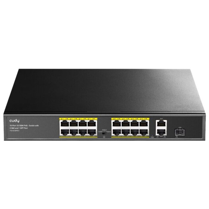 Cudy 18 Port with 16 PoE 190W 2 Gigabit 1SFP Combo Switch | CD-FS1018PS