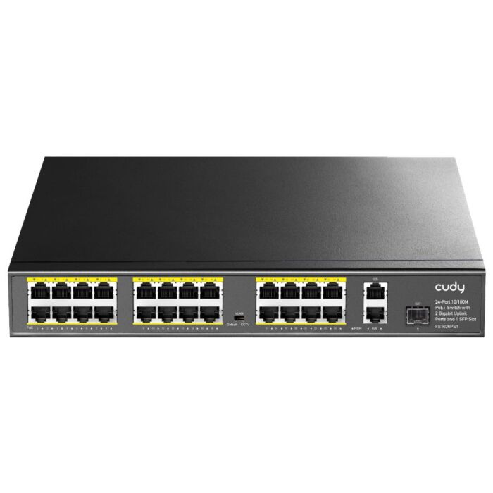 Cudy 26 Port with 24 PoE 290W 2 Gigabit 1SFP Combo Switch | CD-FS1026PS