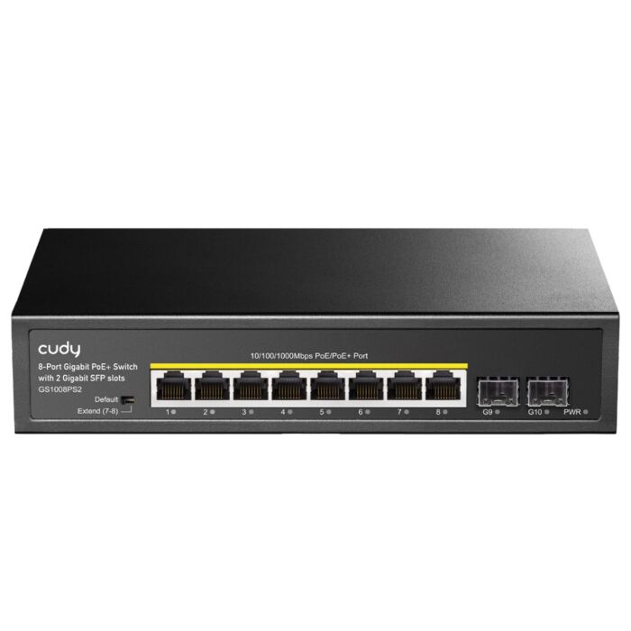 Cudy 8 Port Gigabit PoE 114W 2SFP Switch  | CD-GS1008PS
