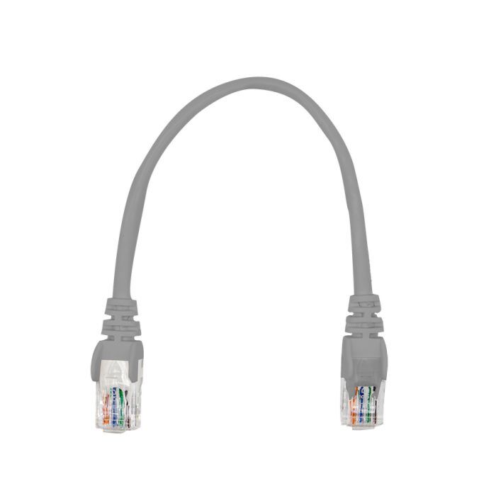 22cm UTP Cat5e Flylead Grey - (10 Per Pack)