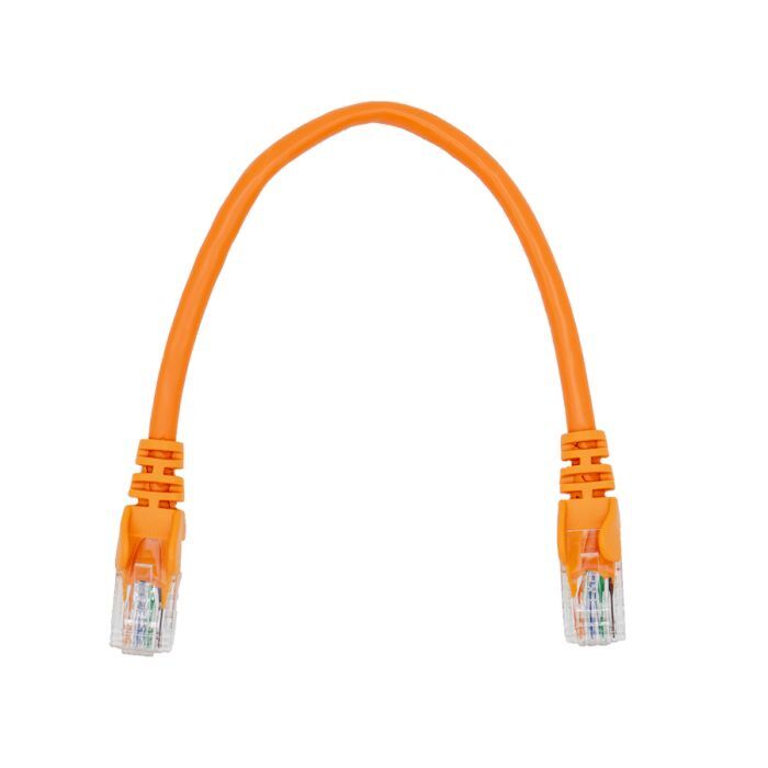 22cm UTP Cat5e Flylead Orange - (10 Per Pack)