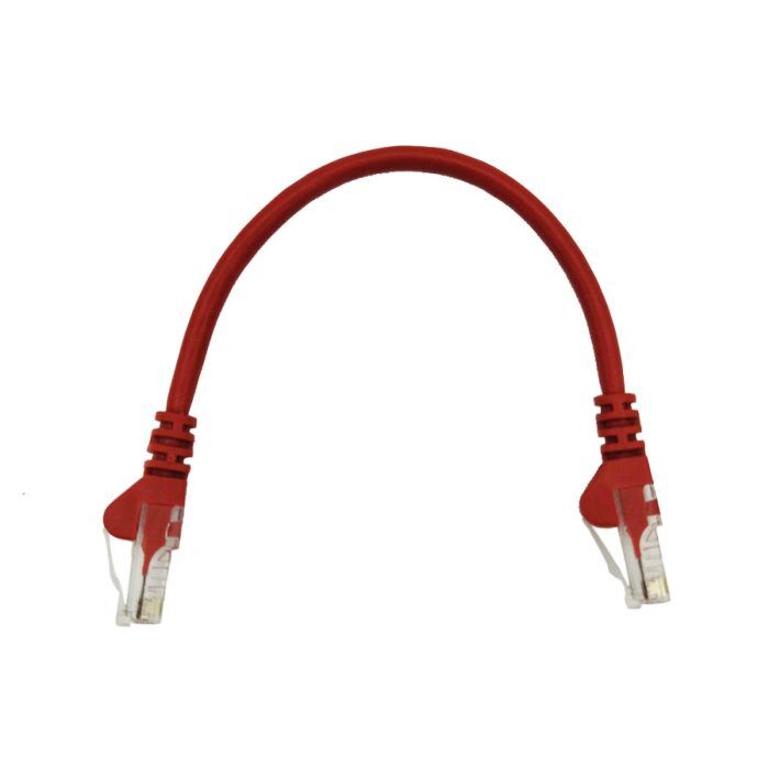 22cm UTP Cat5e Flylead Red - (10 Per Pack)