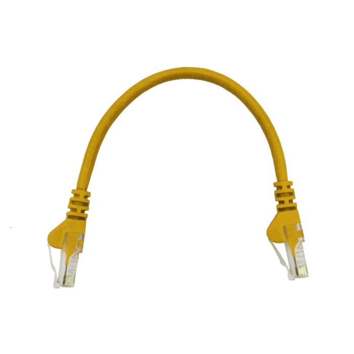 22cm UTP Cat5e Flylead Yellow - (10 Per Pack) | FLY-0.2Y