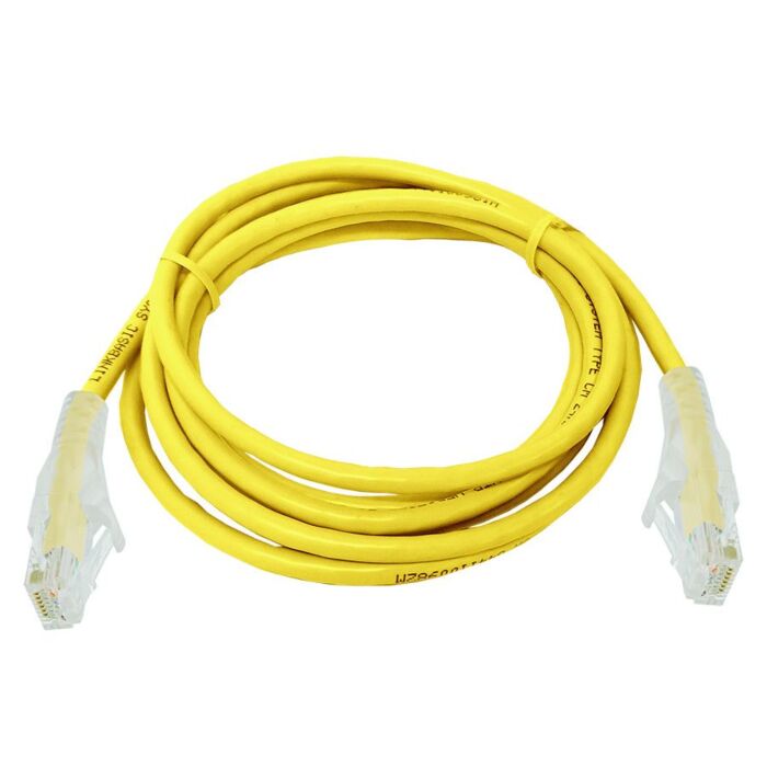 CAT6 1 Meter UTP  Patchleads / Flyleads Yellow   - (10 Per Pack)