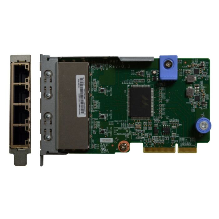 A Lenovo DCG Thinksys CARD LOM featuring 4x 1GB RJ4 ports.