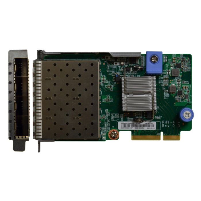 A Lenovo DCG Thinksys CARD LOM featuring 4x 10GB SFP+ ports.