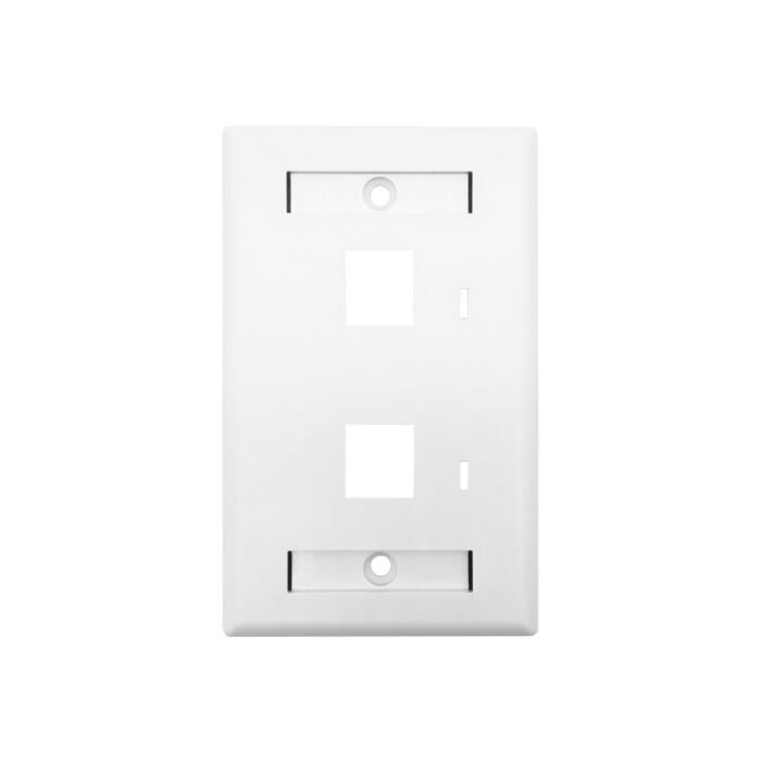 Linkbasic Two Port Faceplate 115 x 70mm  - (50 Per Pack) | LB-FM2