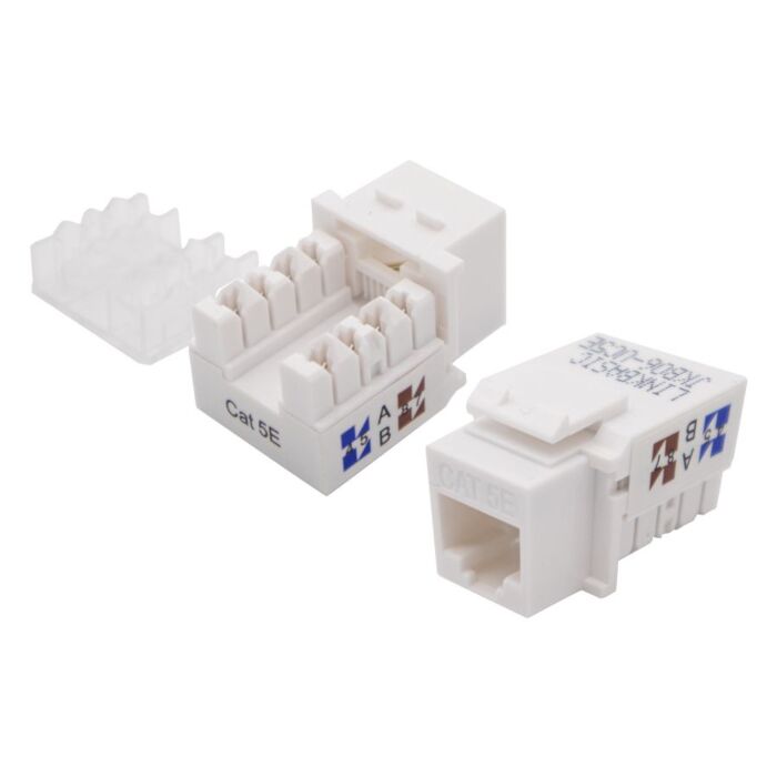 Linkbasic Cat5e UTP Keystone Jack  - (50 Per Pack)