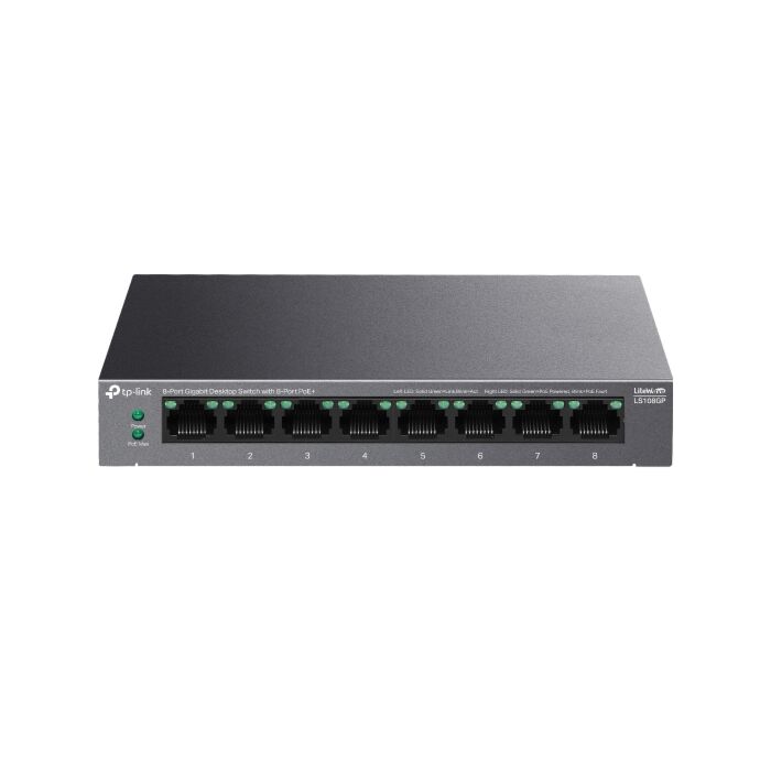 TP-Link 8-Port Gigabit Desktop Switch with 8-Port PoE+  | LS108GP