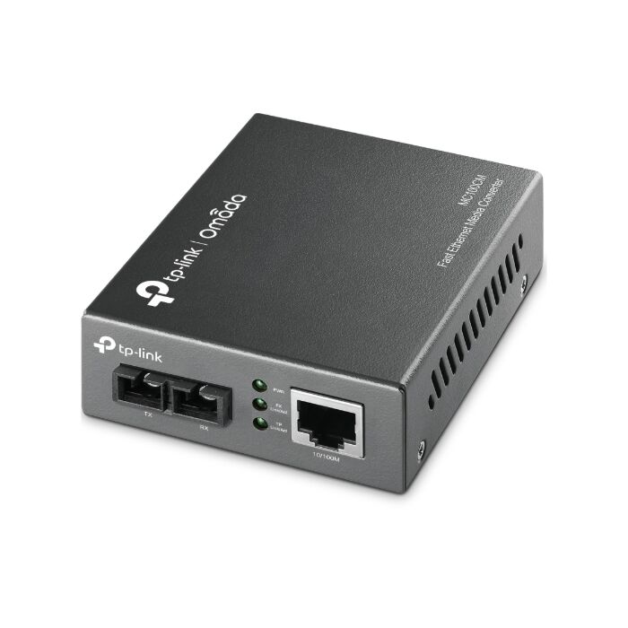 TP-Link Omada 10/100 Mbps RJ45 to 100 Mbps Multi-mode SC Fiber Converter | MC100CM