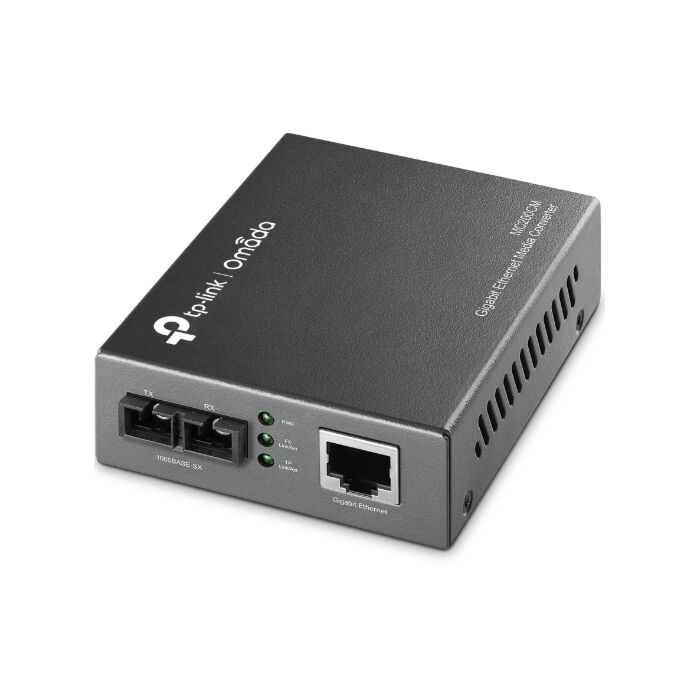 TP-Link Omada 10/100/1000 Mbps RJ45 to 1000 Mbps Multi-mode SC Fiber Converter | MC200CM