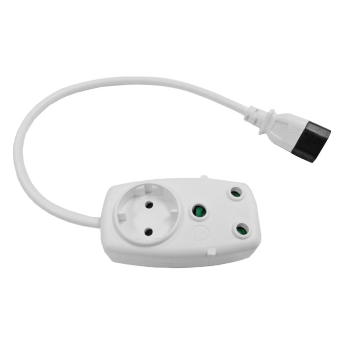 Multi Plug 1x16A 1x5A 0.5m IEC Cord | MP-02WIEC