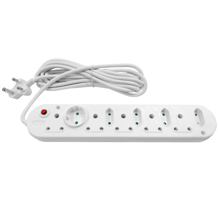 Multi Plug 5x16A 5x5A 5m Cord | MP-10W5M