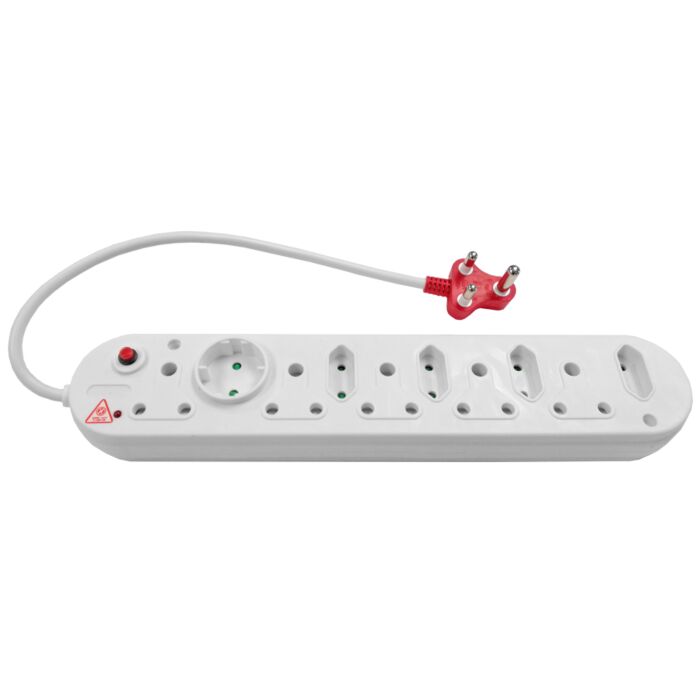 Surge Protected Multi Plug 5x16A 5x5A 0.5m Cord | MP-10WSUR
