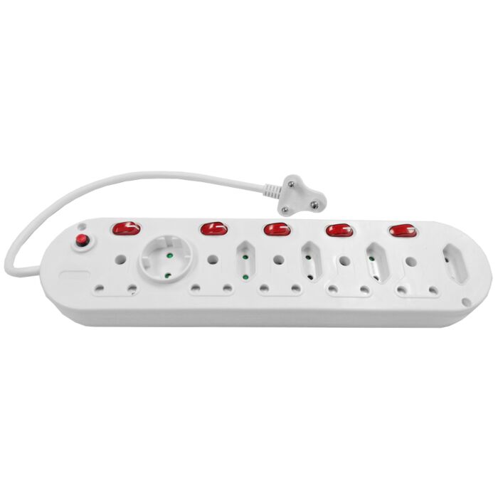 Switched Multi Plug 5x16A 5x5A 0.5m Cord | MP-10WSWI