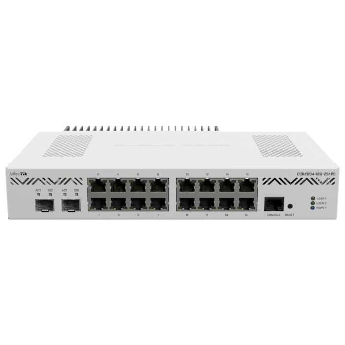 MikroTik Cloud Core 16 Port Gigabit 2SFP+ Passive Cooling Router 