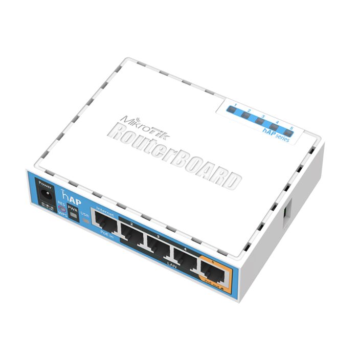 MikroTik hAP 5 Port Ethernet 300Mbps WiFi 4 Router 