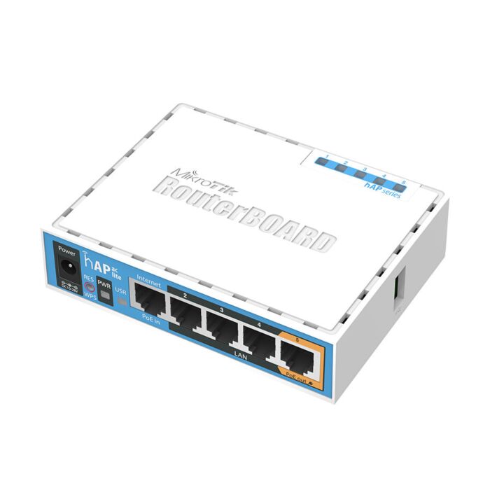 MikroTik hAP ac Lite 5 Port Ethernet 750Mbps WiFi 5 Router 
