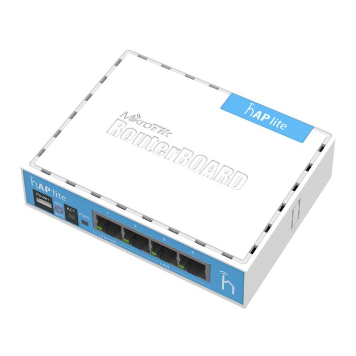 MikroTik hAP Lite 4 Port Ethernet 300Mbps WiFi 4 Router  | RB-HAPL