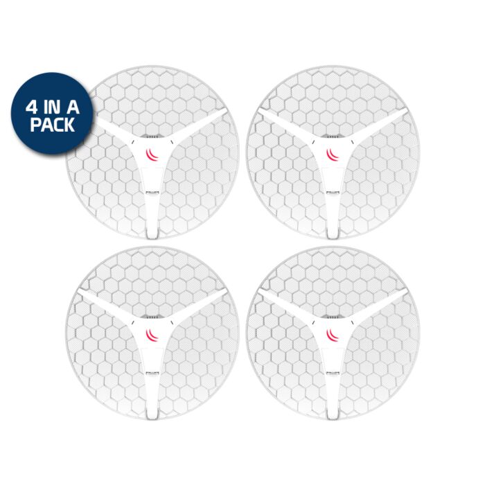MikroTik LHG XL 5 ac 27dBi PtP CPE 4 Pack  | RB-LHG5ACXL4