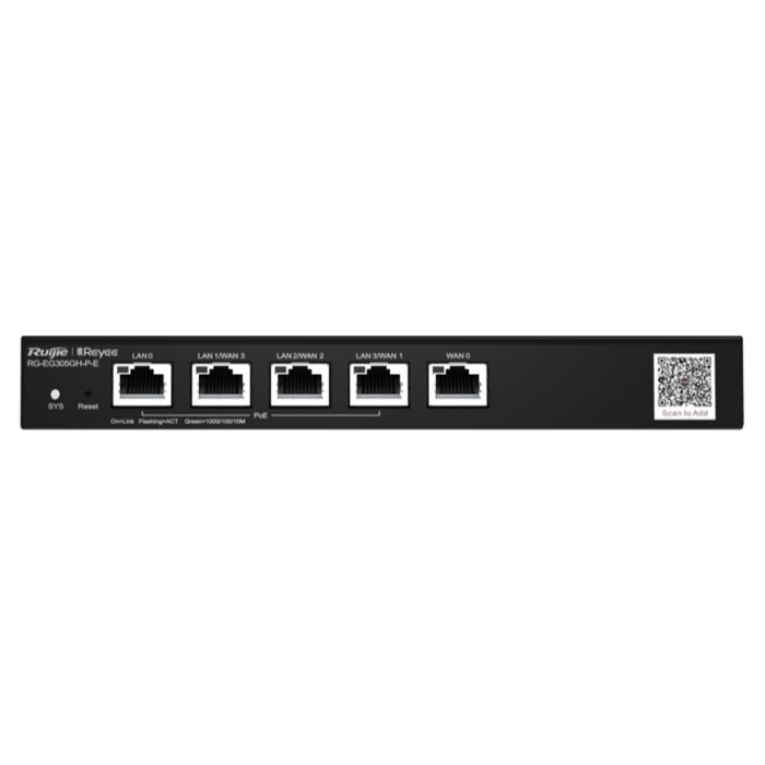 Reyee 5 Port Gigabit 4 WAN 4 PoE 60W Cloud Router  | RG-EG305GP