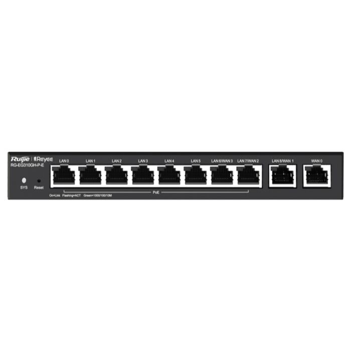 Reyee 10 Port Gigabit 4 WAN 8 PoE 110W Cloud Router  | RG-EG310GP