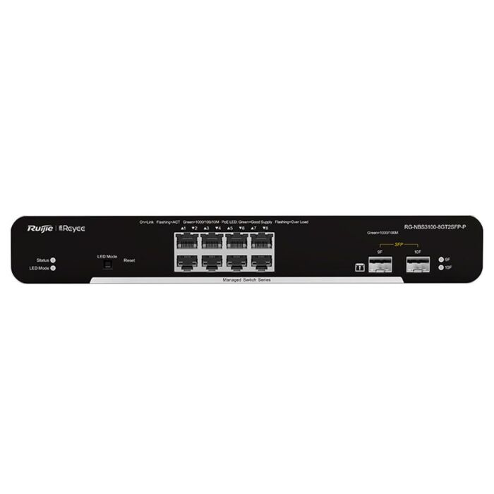 Reyee 8 Port Gigabit PoE 125W 2SFP Layer 2+ Smart Switch | RG-NBS8P2S